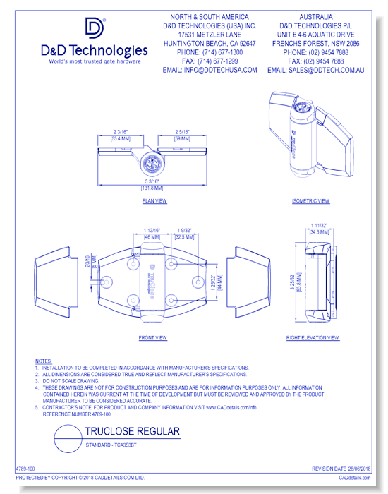 TruClose Regular - Standard - TCA3S3BT