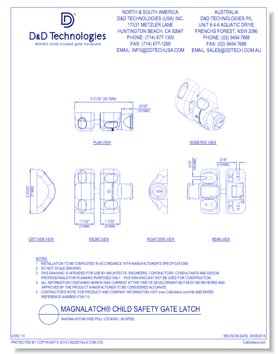 MagnaLatch®: Side Pull Locking - MLSPS2L