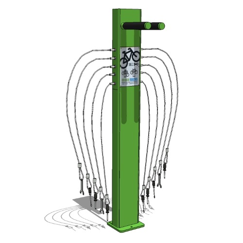 Urban Repair Stand: Thermoplastic High Security Bike Repair Stand ( URA-811-ECM-RS*T  )