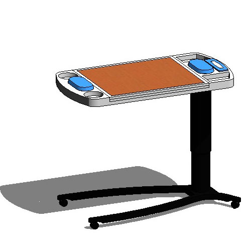 CAD Drawings BIM Models Baxter Overbed Table 636