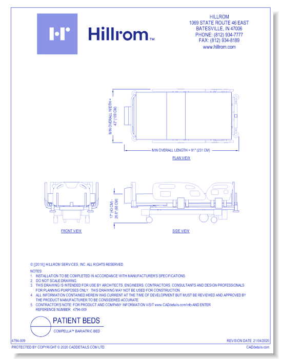 Compella™ Bariatric Bed