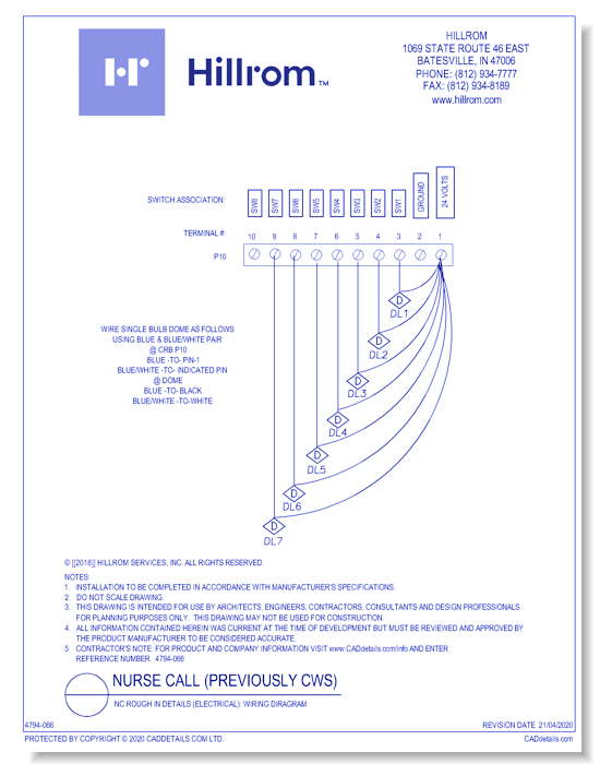 NC Rough In Details (Electrical): Wiring Diragram