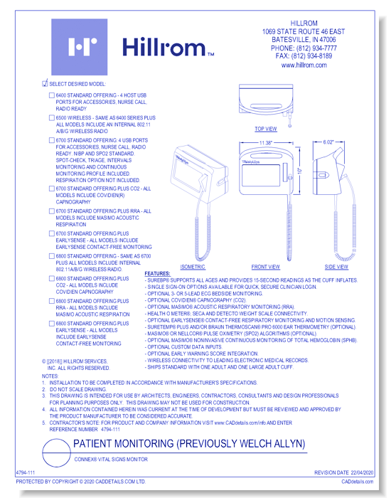 Connex® Vital Signs Monitor