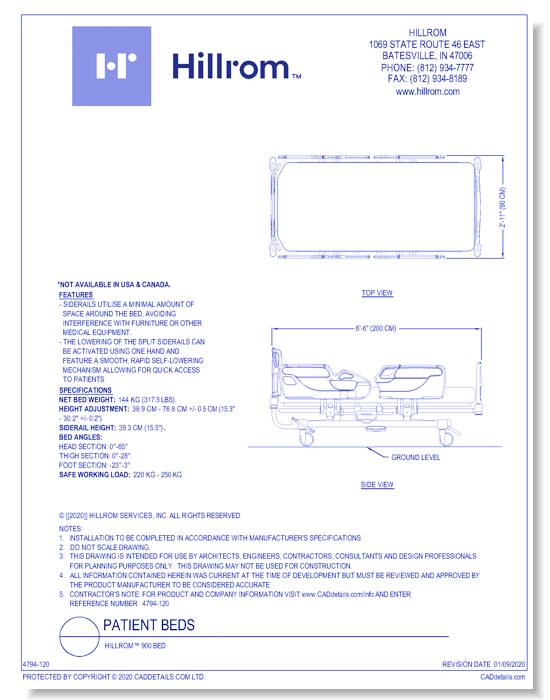 Hillrom™ 900 Bed