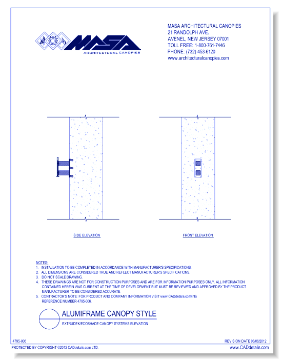 Alumiframe Canopy Systems Elevation