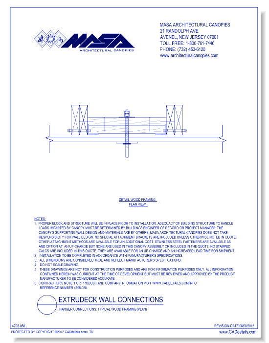 Hanger Connections: Typical Wood Framing (Plan)