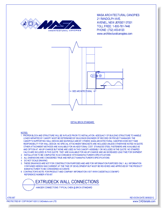 Hanger Connections: Typical Chem @ Brick Standard