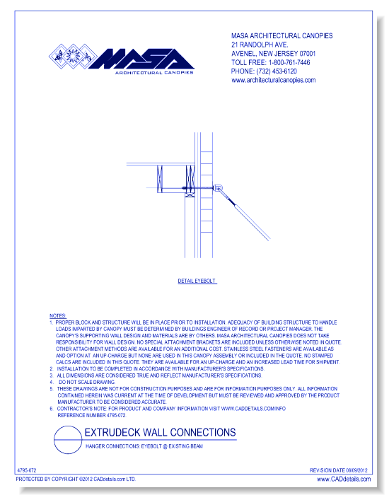 Hanger Connections: Eyebolt @ Existing Beam
