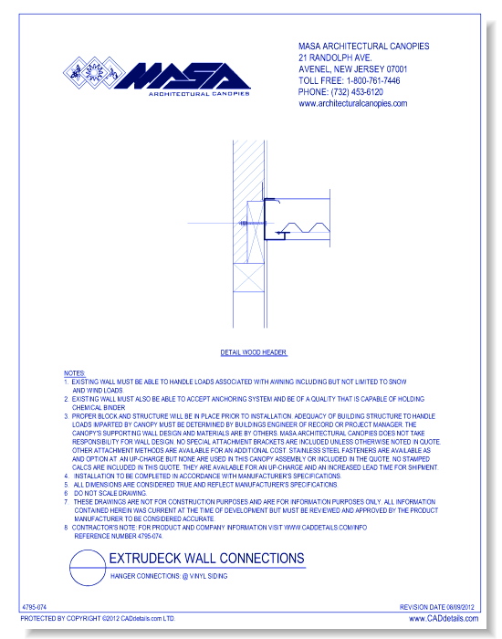 Hanger Connections: @ Vinyl Siding