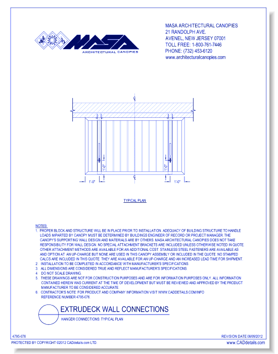 Hanger Connections: Typical Plan