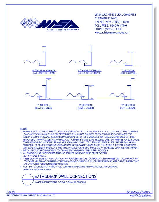 Hanger Connections: Typical Front Elevation