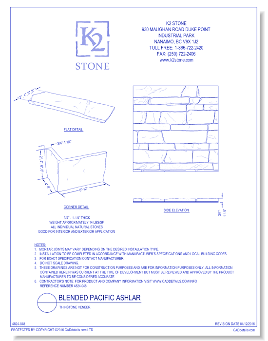 Thinstone Veneer: Blended Pacific Ashlar