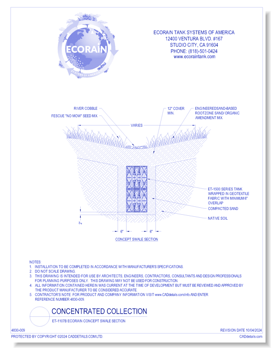 ET-1107B EcoRain™ Concept Swale Section