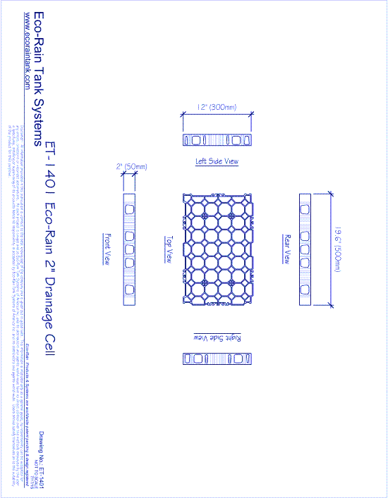 ET-1301 EcoRain™ 1 Inch Drainage Cell