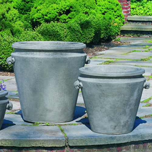 CAD Drawings Campania International Cast Stone Collection: Scroll Handle Planter Series