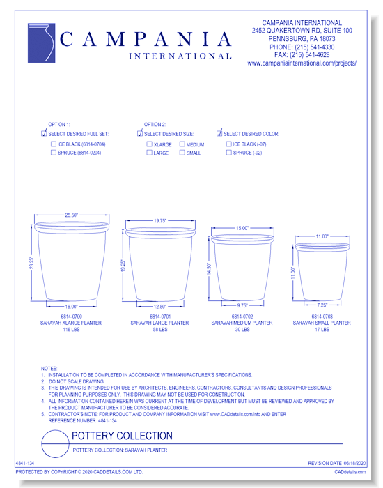 Pottery Collection: Saravah Planter
