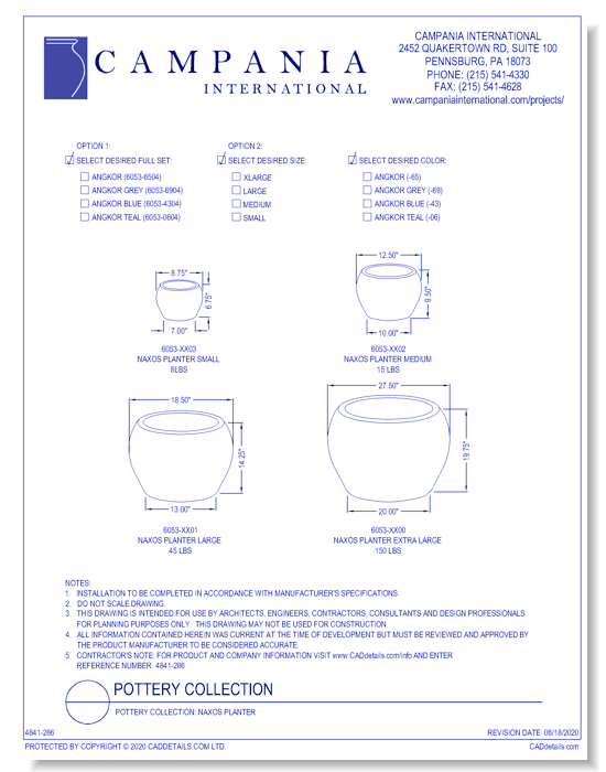 Pottery Collection: Naxos Planter