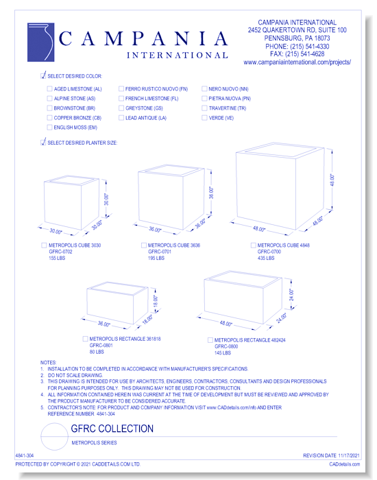 GFRC Collection: Metropolis GFRC Cubes and Rectangles