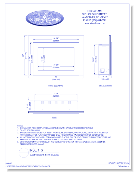 Electric Insert: INS-FM-34 LUMINA