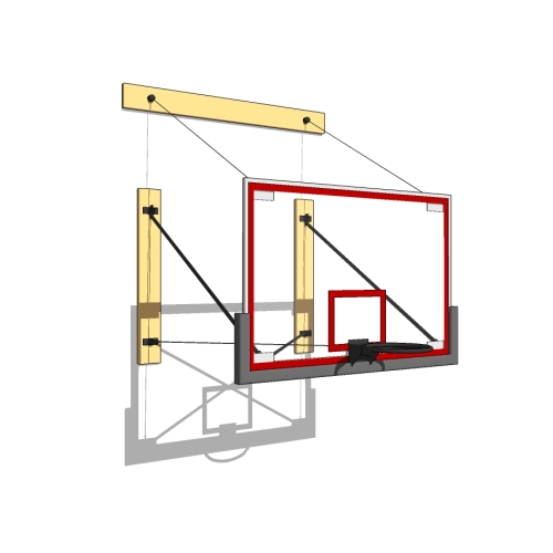 CAD Drawings BIM Models IPI by Bison Wall Mounted Backstops