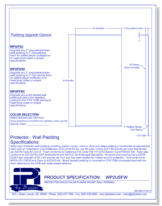 WP2USFW: Protector Solid Color Flange Mount