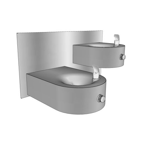 CAD Drawings BIM Models Filtrine Manufacturing Company Drinking Fountains: 90MOD-HL