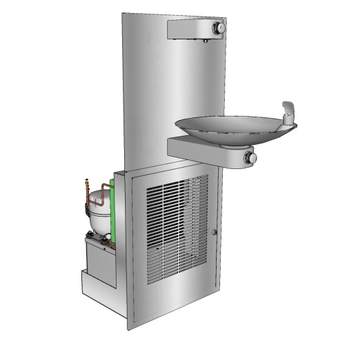 CAD Drawings BIM Models Filtrine Manufacturing Company Electric Water Coolers: FCC-107-16-VP