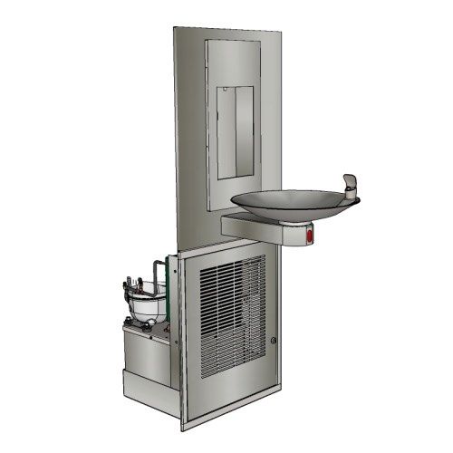 CAD Drawings BIM Models Filtrine Manufacturing Company Bottle Filling Station: Water Bottle Filling Station/Drinking Fountain FCC-B103-107-16-MOD-HF