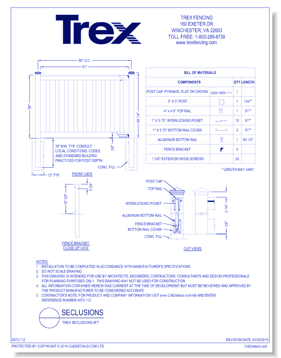 Trex Seclusions 8ft