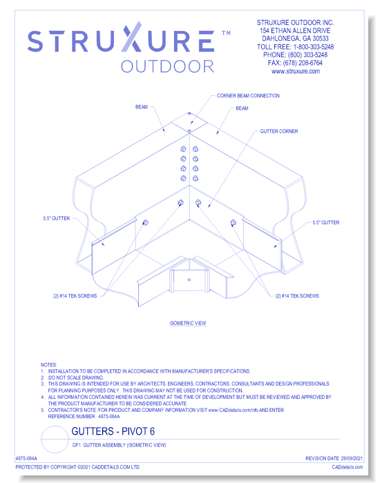 GF1: Gutter Assembly (Isometric View)