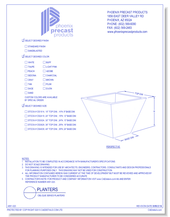 OS1814: Oblique Series Planters
