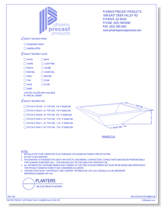 OS1805: Oblique Series Planters