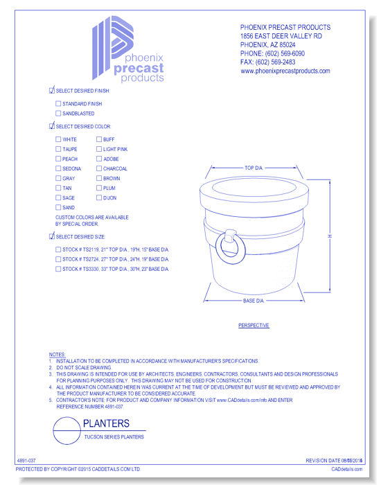 TS2119: Tucson Series Planters
