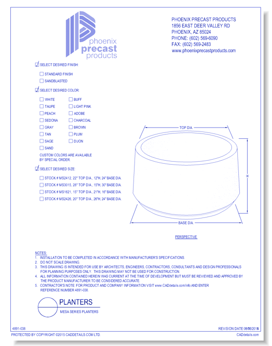 MS2412: Mesa Series Planters