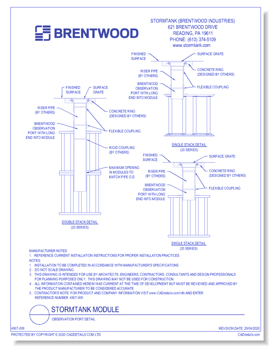 StormTank Module: Observation Port Detail