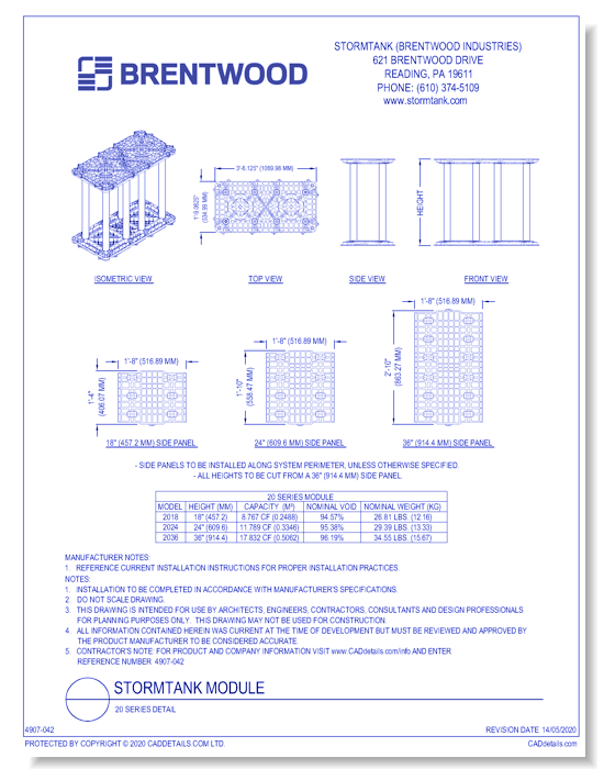 StormTank Module: 20 Series Detail