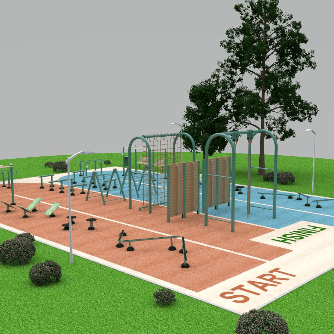 CAD Drawings Greenfields Outdoor Fitness Obstacle Course