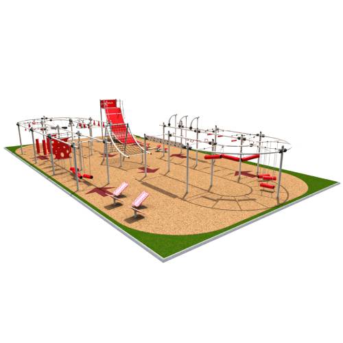 CAD Drawings BIM Models Greenfields Outdoor Fitness X-Treme Ninja Course 3