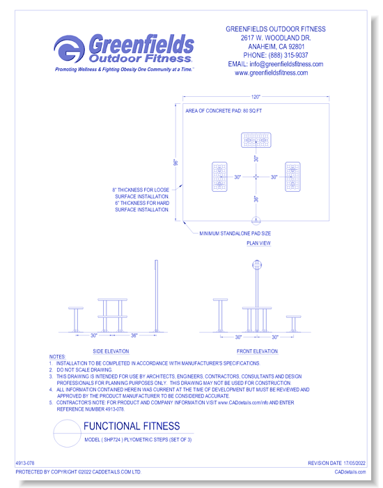Functional Fitness: Model ( SHP724 ) Plyometric Steps (Set of 3)