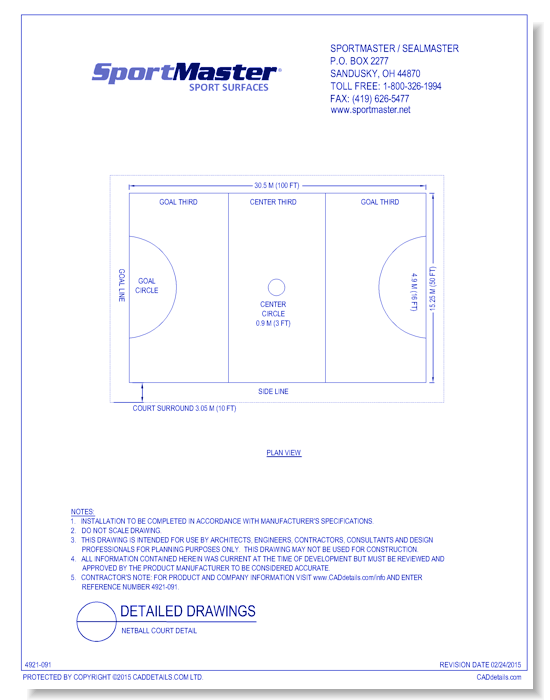 Netball Court Detail