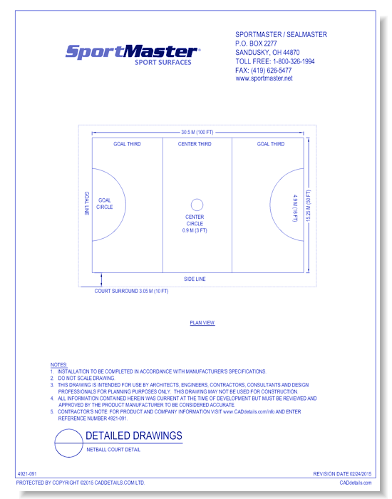 Netball Court Detail 