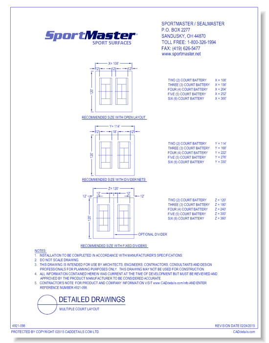 Multiple Court Layout