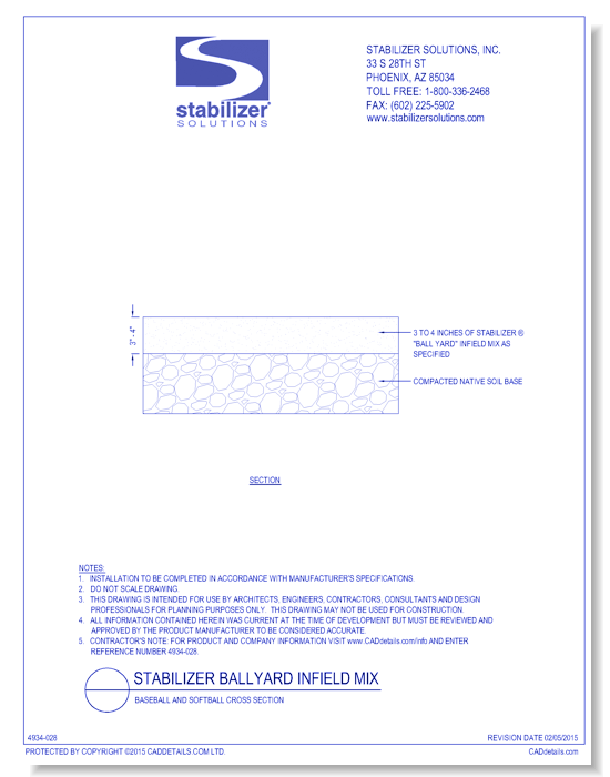 Stabilizer Ballyard Infield Mix: Baseball and Softball Cross Section