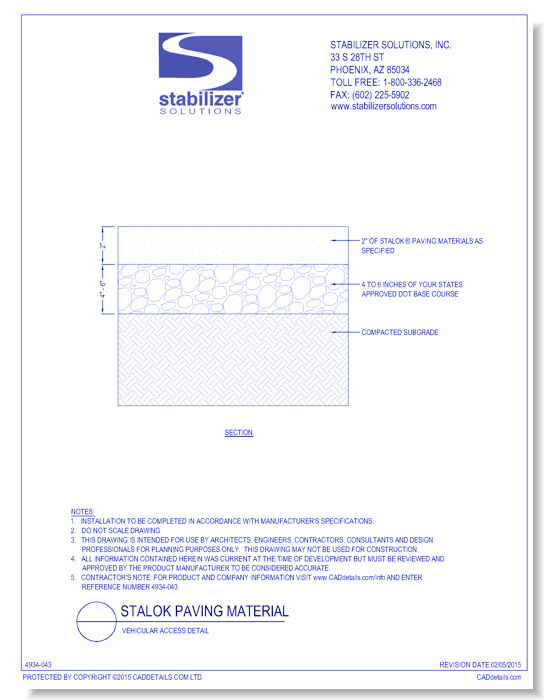 StaLok Paving Material: Vehicular Access Detail