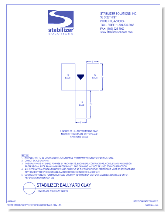 Stabilizer Ballyard Clay: Homeplate Area Clay Insets