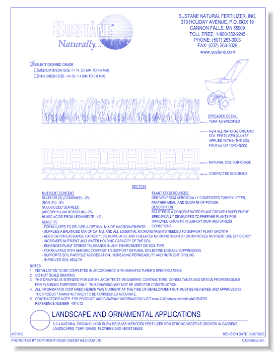 8-2-4 Natural: organic, hign slow release nitrogen fertilizer for strong vegetative growth in gardens, landscapes, turf grass, flowers and vegetables