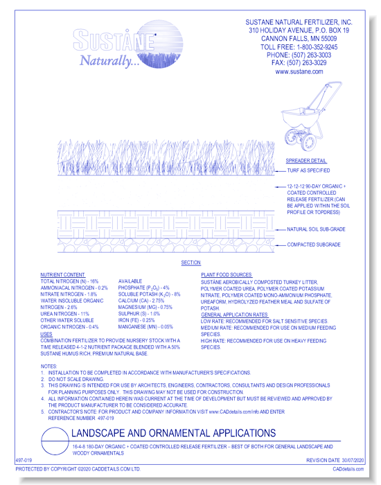 16-4-8 180-Day Organic + Coated Controlled Release Fertilizer: best of both for general landscape and woody ornamentals