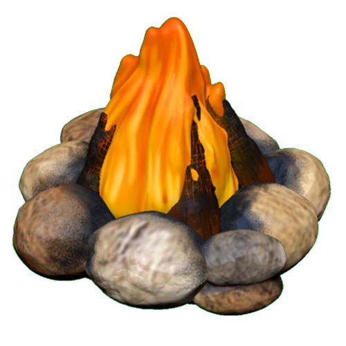 CAD Drawings Soft Play LLC Campfire With Rocks (TP2403)