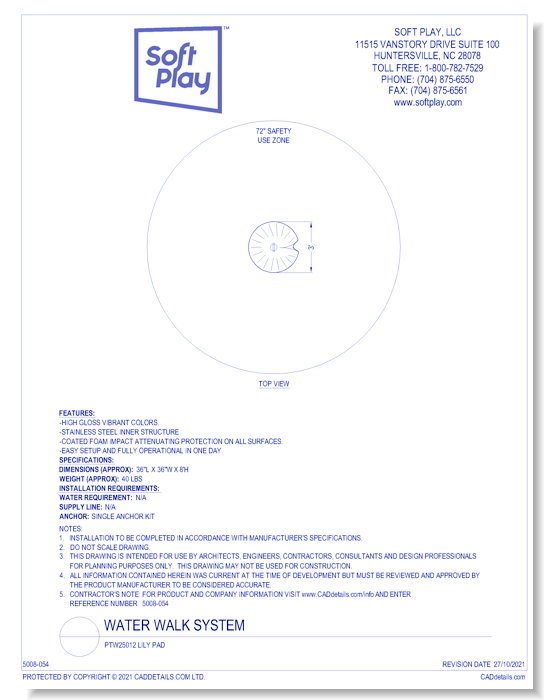 Water Walk System: Lily Pad (PTW25012)