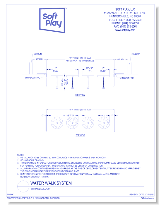 Water Walk System: 4 Floatable Layout